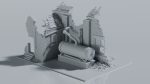 Ruined Industrial Factory with Storage Tank