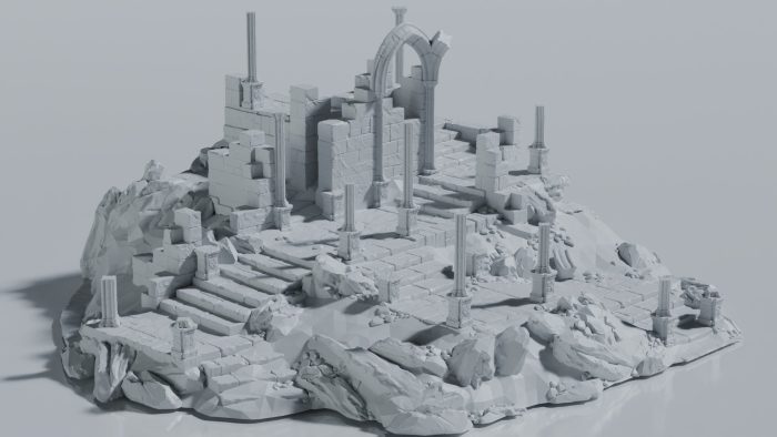 Ruined Gothic Temple on Cliff - Image 7