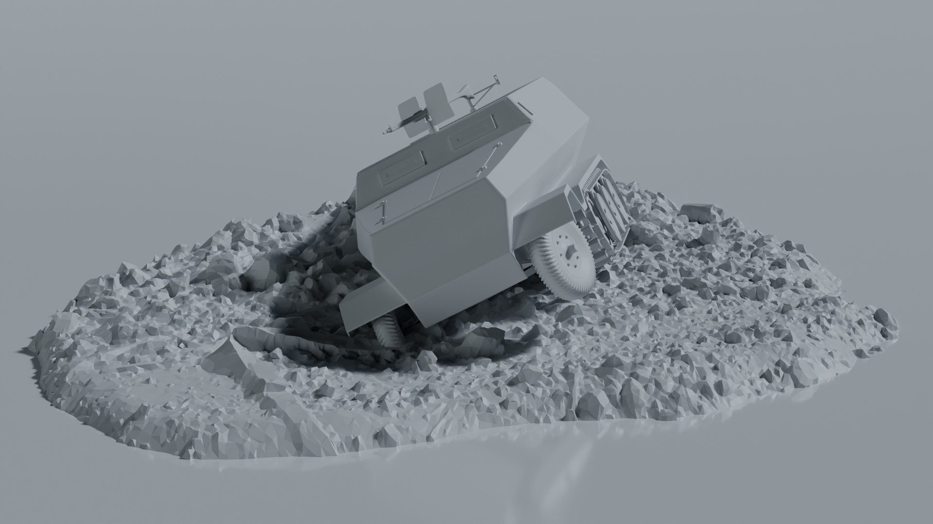 Destroyed Sd.Kfz. 251 Halftrack Wreckage
