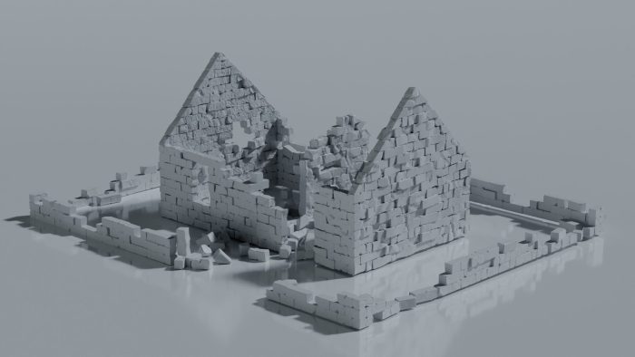 Ruined Stone Cottage & Wall Ruins - Image 5
