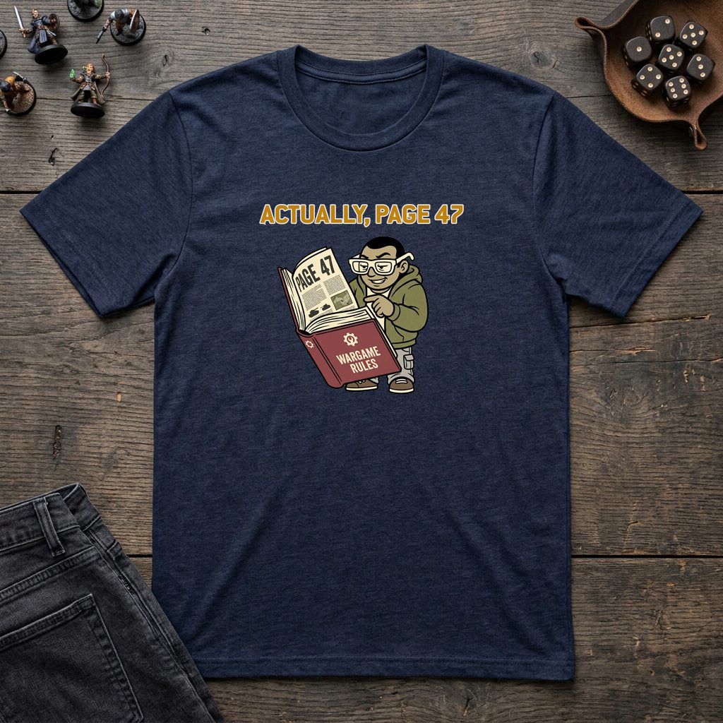 20261012164305-1f1c65bf-f713-681e-9779-3e62b1761d66.jpg "Actually, Page 47" T-Shirt - Image 1