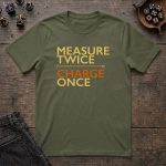 Measure Twice Charge Once T-Shirt - Image 3