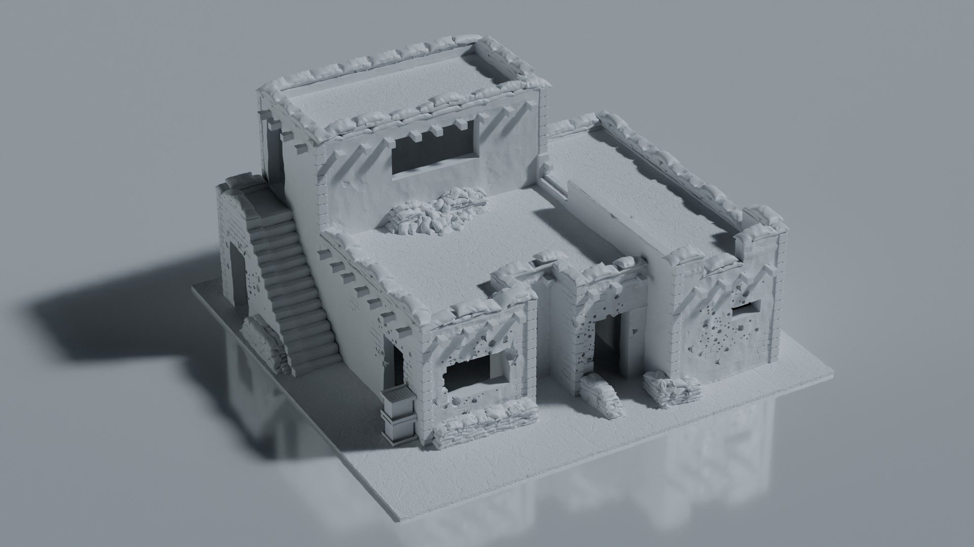 Desert Command Post Fortified Middle Eastern Compound - Image 1