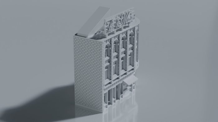 Hotel Building with Rooftop Sign - Image 2
