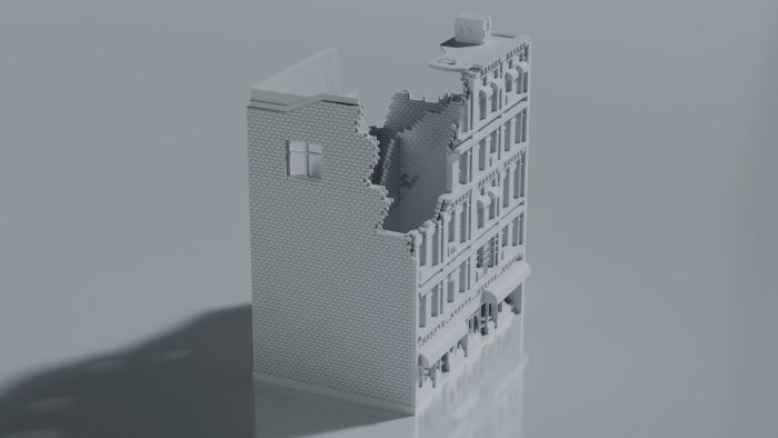 Ruined Multi-Story Commercial City Building - Image 2