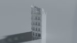 Ruined Curved Corner Town Building - Image 3