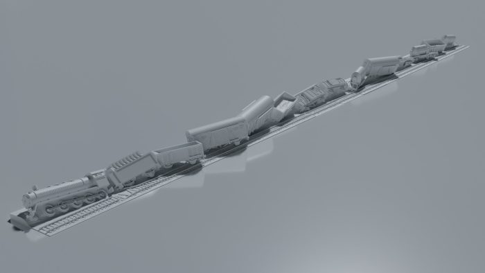 Derailed Train Wreck - Image 2