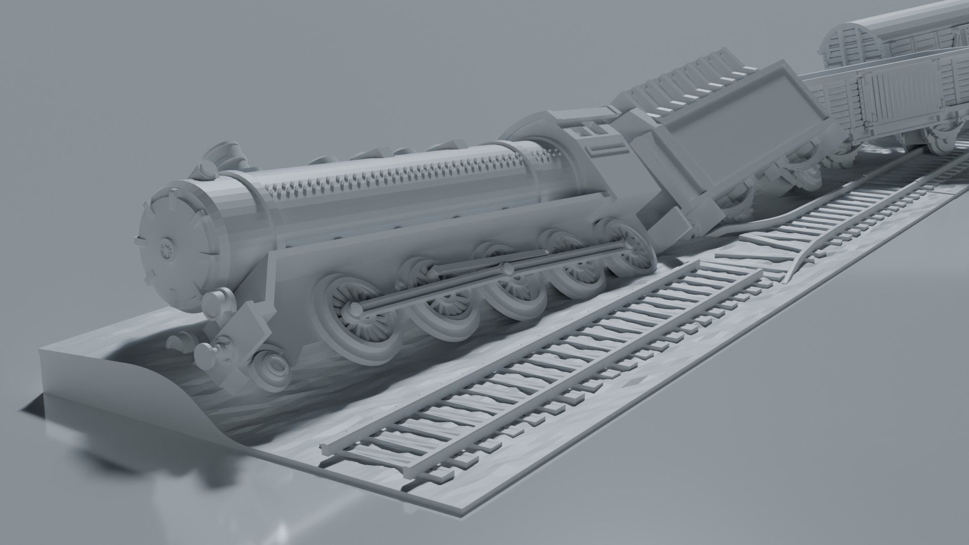 Train Wreck 9 Derailed Train Wreck - Image 1