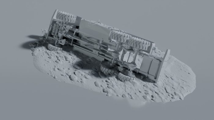 Overturned Heavy Military Truck Wreck - Image 3
